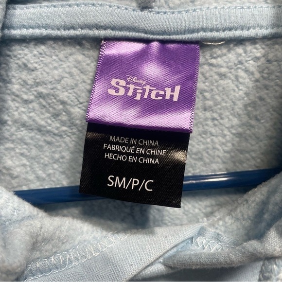 Disney Stitch "Not Today" Hoodie – Light Blue – Size Small - Picture 7 of 7